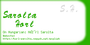 sarolta horl business card